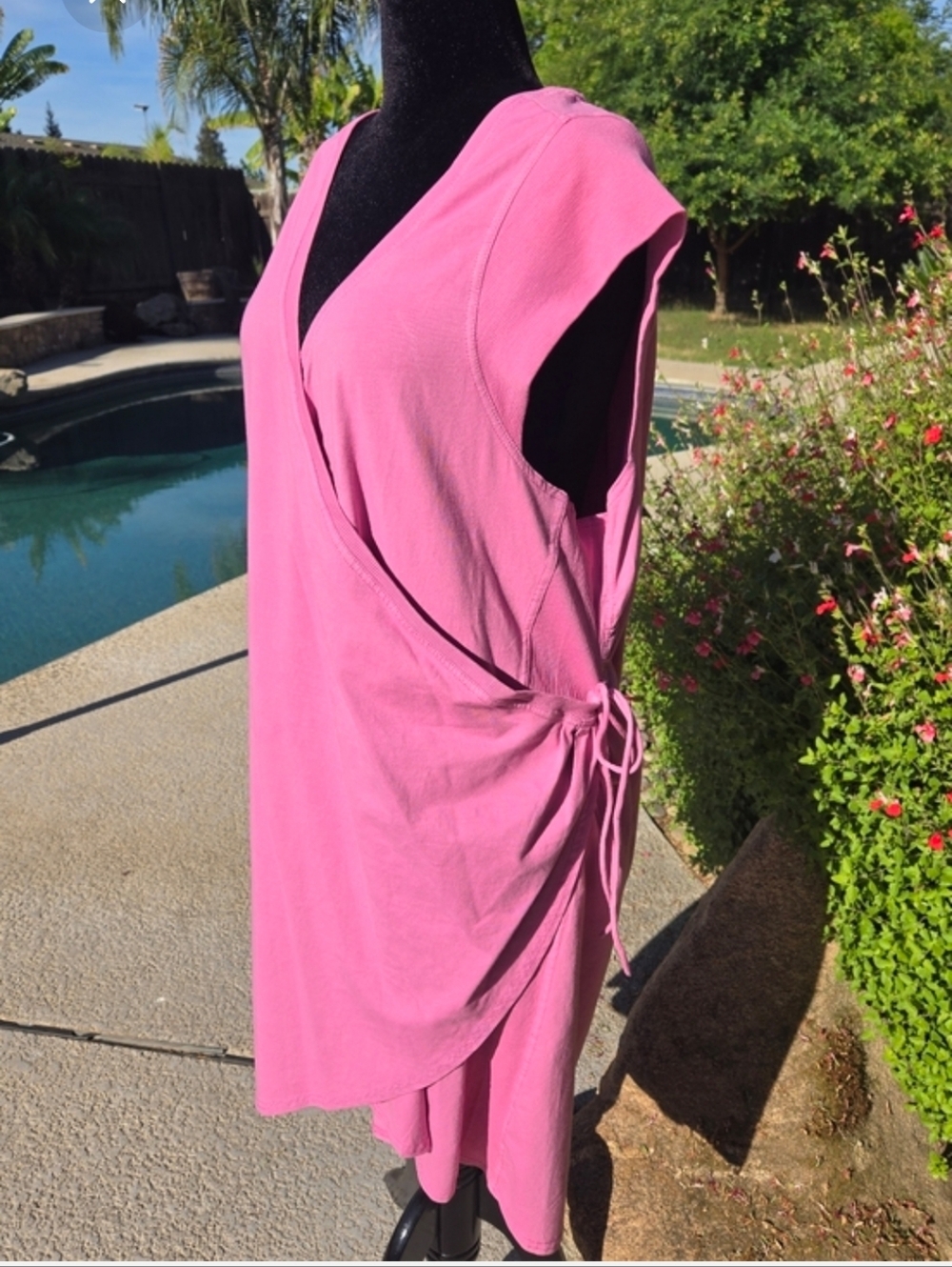 Anthropologie Pink Swimsuit Cover Up Montauk Vneck 3X NEW 🤍 Retail $88- - Picture 5 of 15